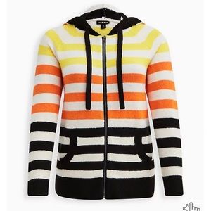 NWT Torrid 3X Candy Corn Cashmere Sweater Hoodie